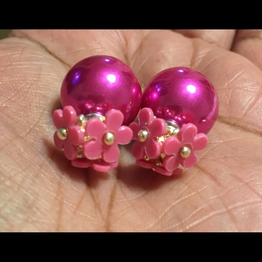 Floral Double Ball Earrings
